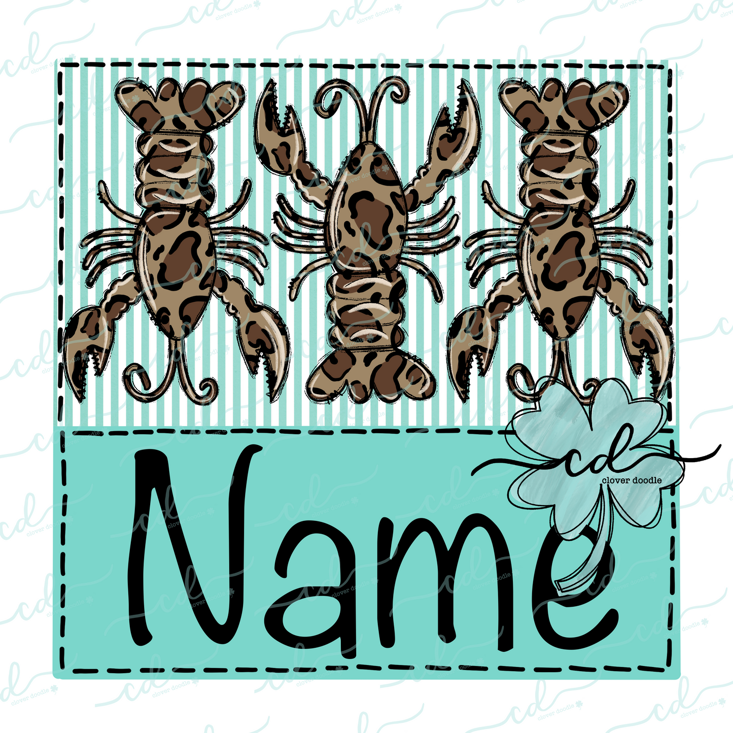 {Seersucker Crawfish Trio- Aqua + Leopard}  CD