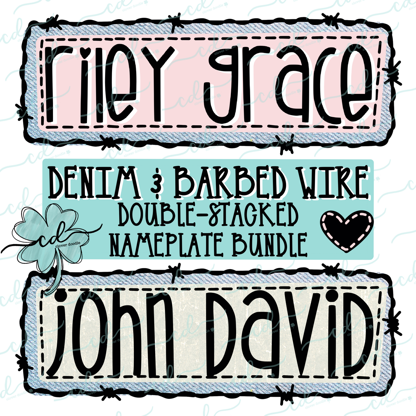 {Denim & Barbed Wire Double Nameplate Bundle} CD