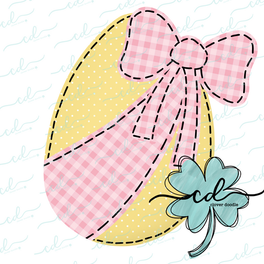 {Easter Egg w/Sash Bow}  CD