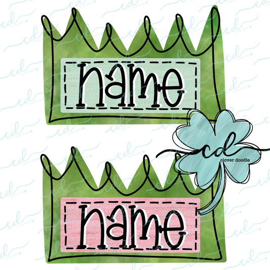 {Grass Nameplate Bundle- Pink+Blue}  CD