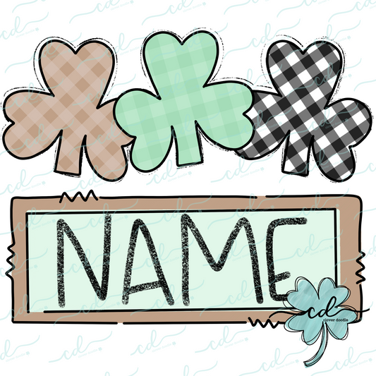 {St. Patrick's Day Clover Trio w/Nameplate- Boy}  CD