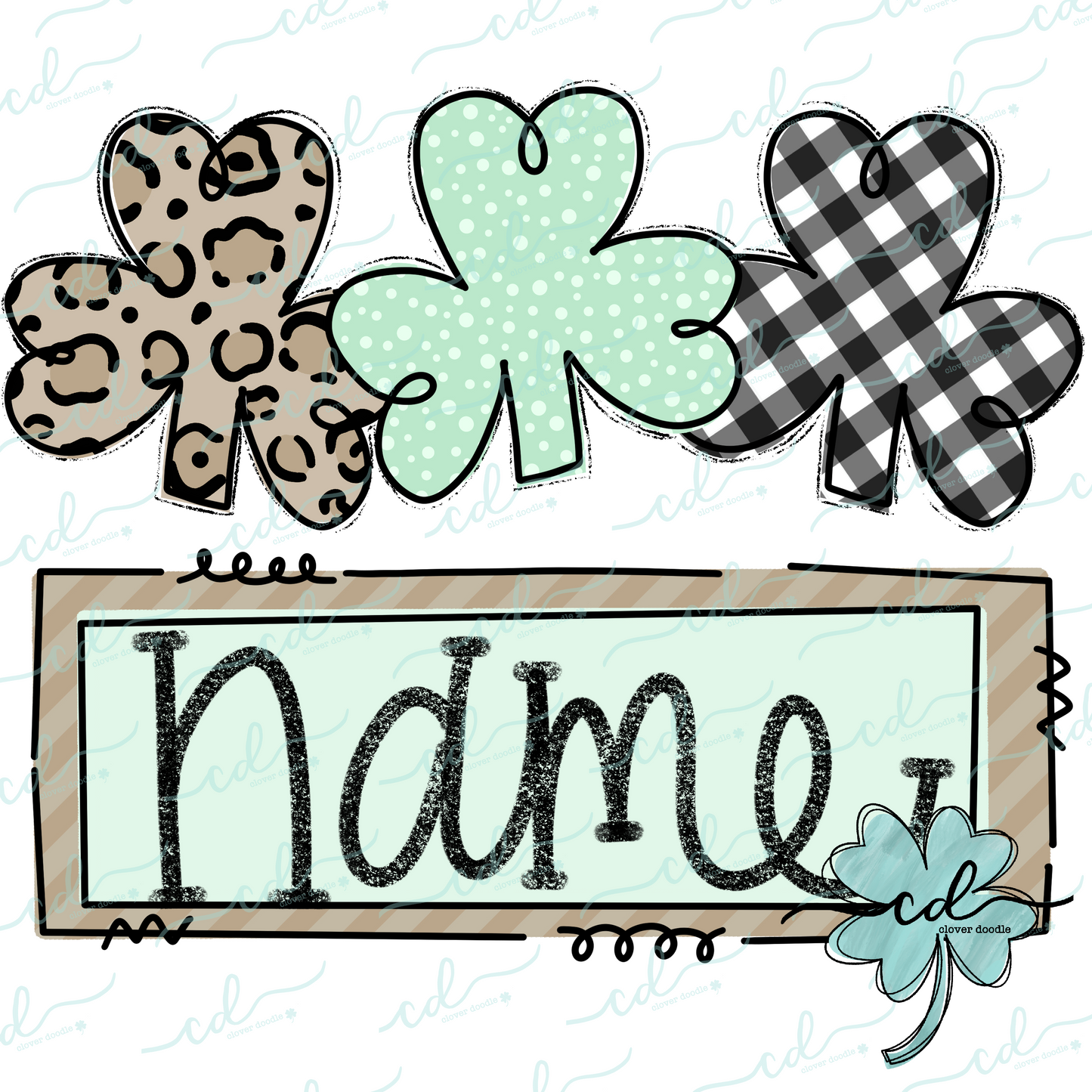 {St. Patrick's Day Clover Trio w/Nameplate- Girl}  CD