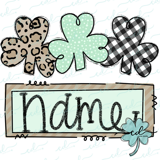 {St. Patrick's Day Clover Trio w/Nameplate- Girl}  CD