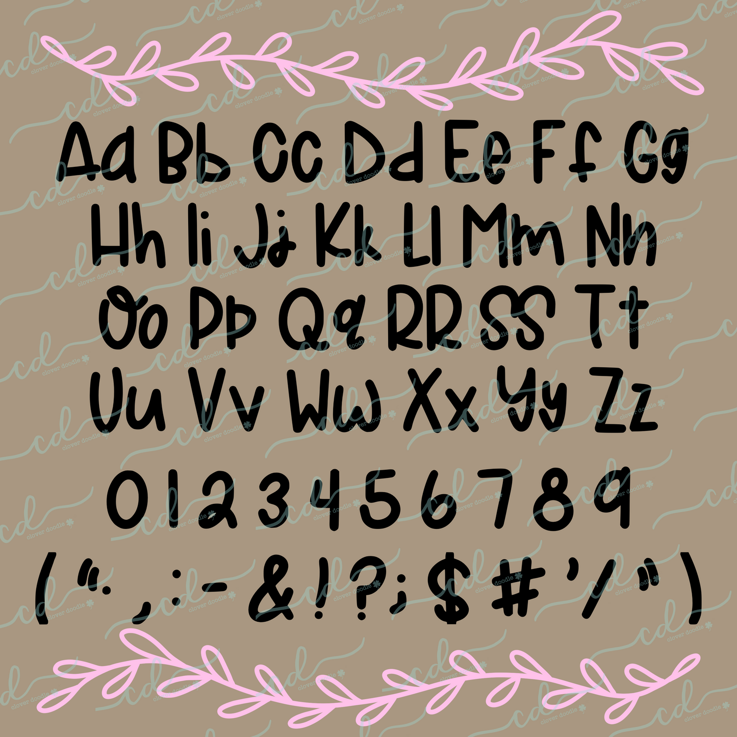 {Cherry Soda} OTF Hand-lettered Font- CD