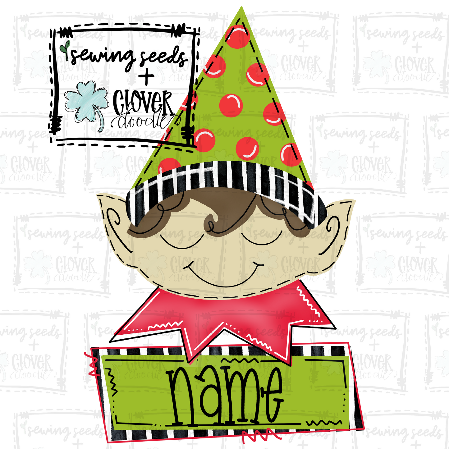 {Christmas Elves Boys w/ Nameplate Bundle} SS+CD