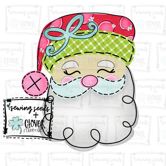 {Christmas Santa Bow White} SS+CD