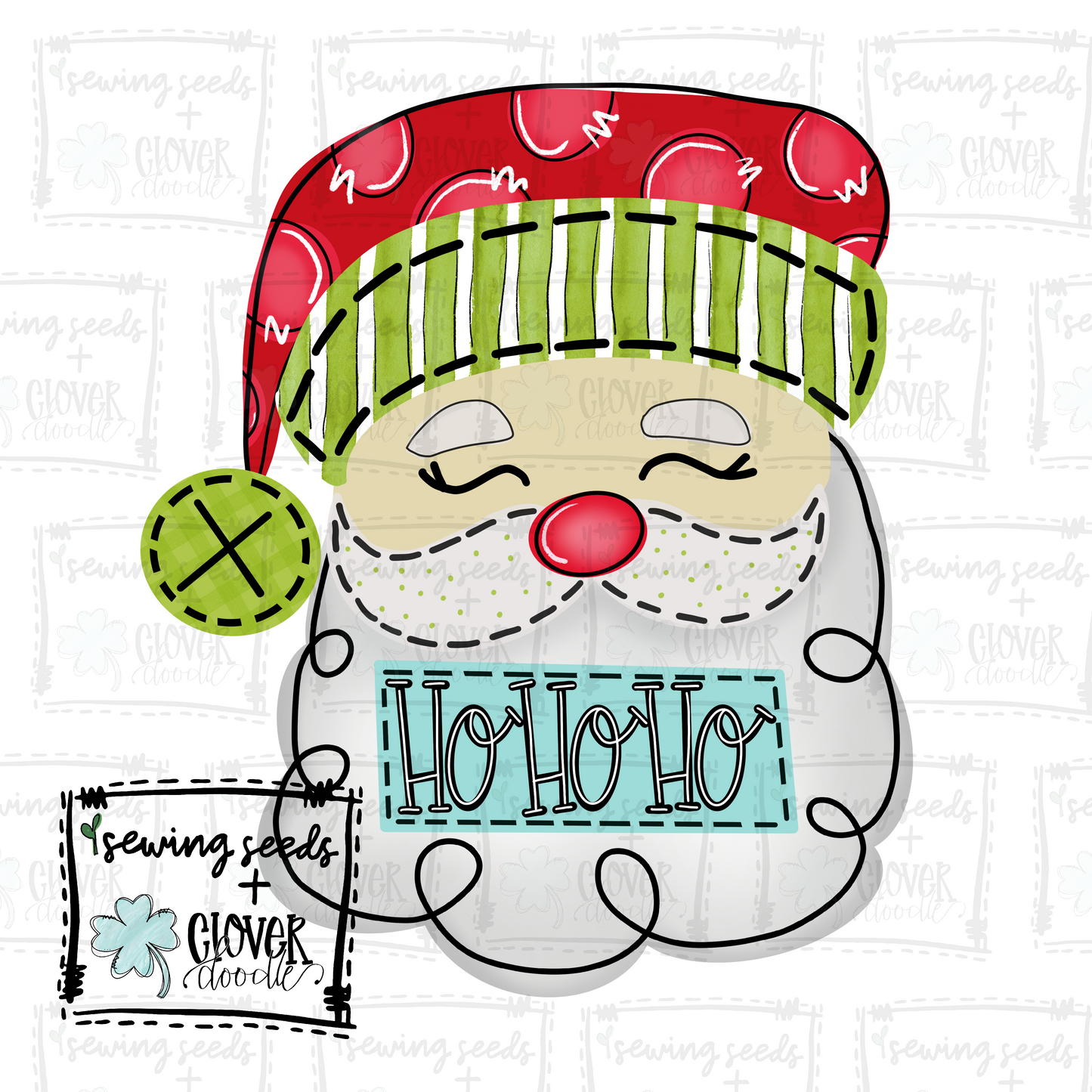 {Christmas Santa HoHoHo White} SS+CD