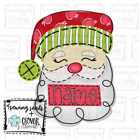 {Christmas Santa /w Nameplate White} SS+CD