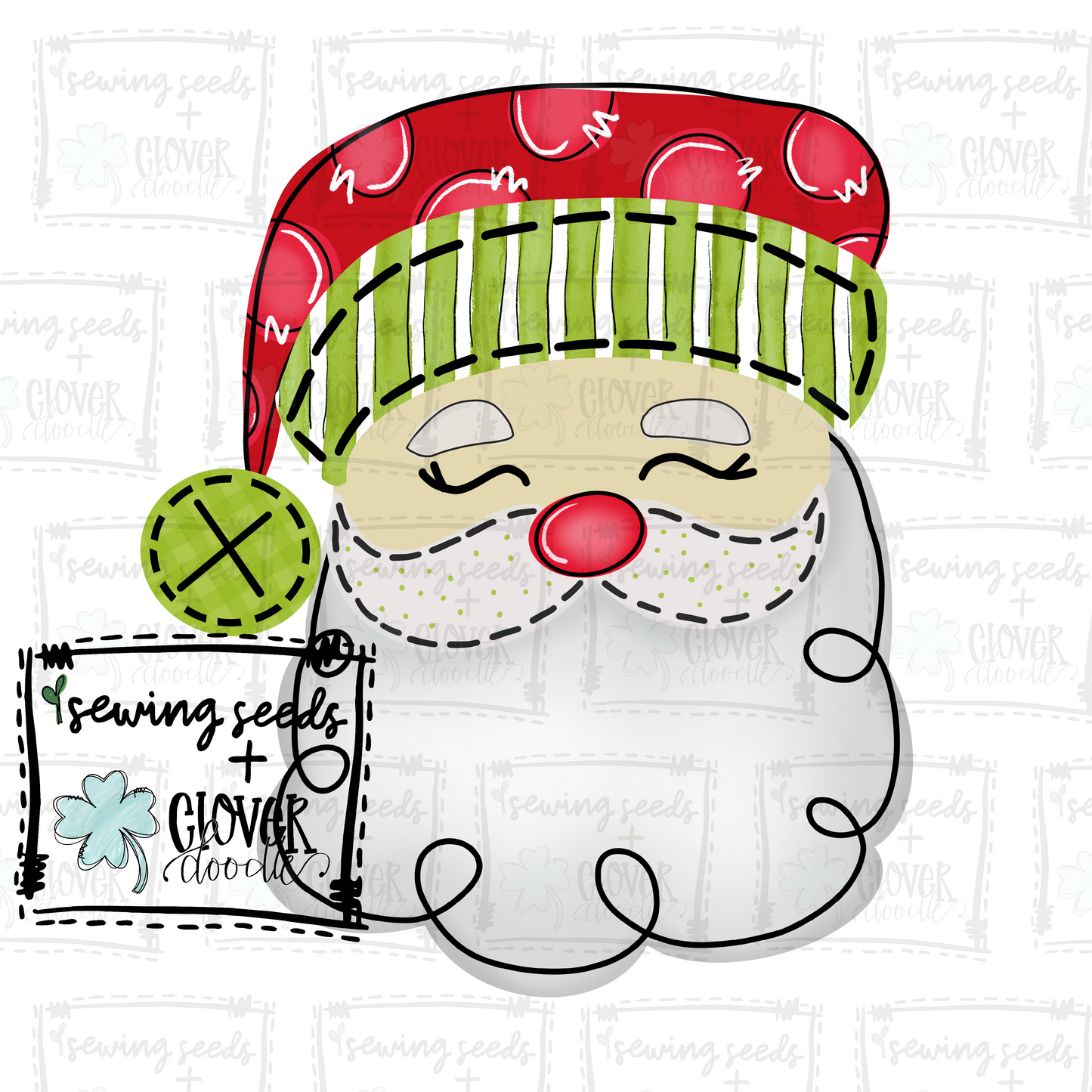 {Christmas Santa White} SS+CD