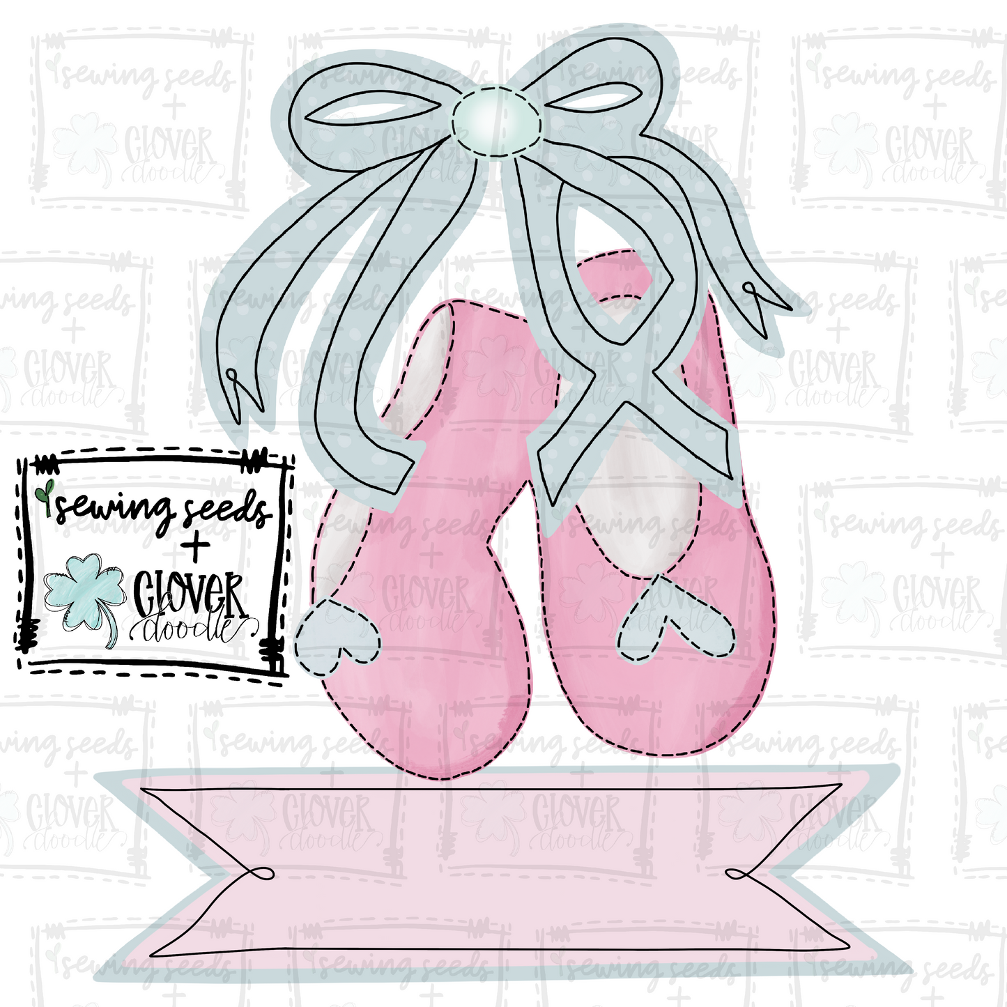 {Ballerina Slippers w/Nameplate}  SS+CD