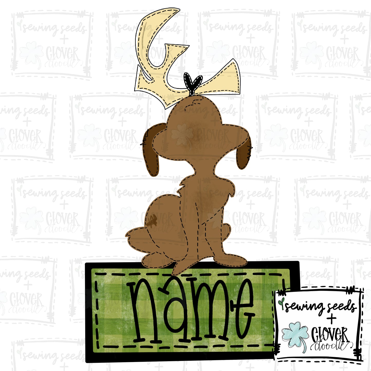 {EXCLUSIVE Grinch-Inspired Max Dog Boy w/ Nameplate}  SS+CD