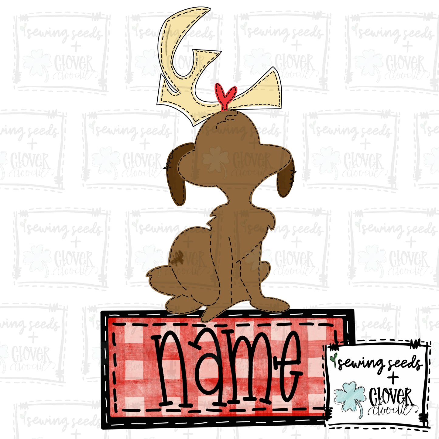 {EXCLUSIVE Grinch-Inspired Max Dog Girl w/Nameplate}  SS+CD