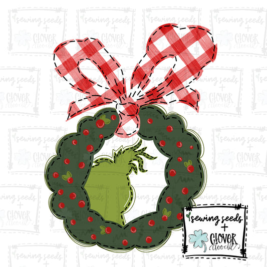 {EXCLUSIVE Grinch-Inspired Wreath}  SS+CD