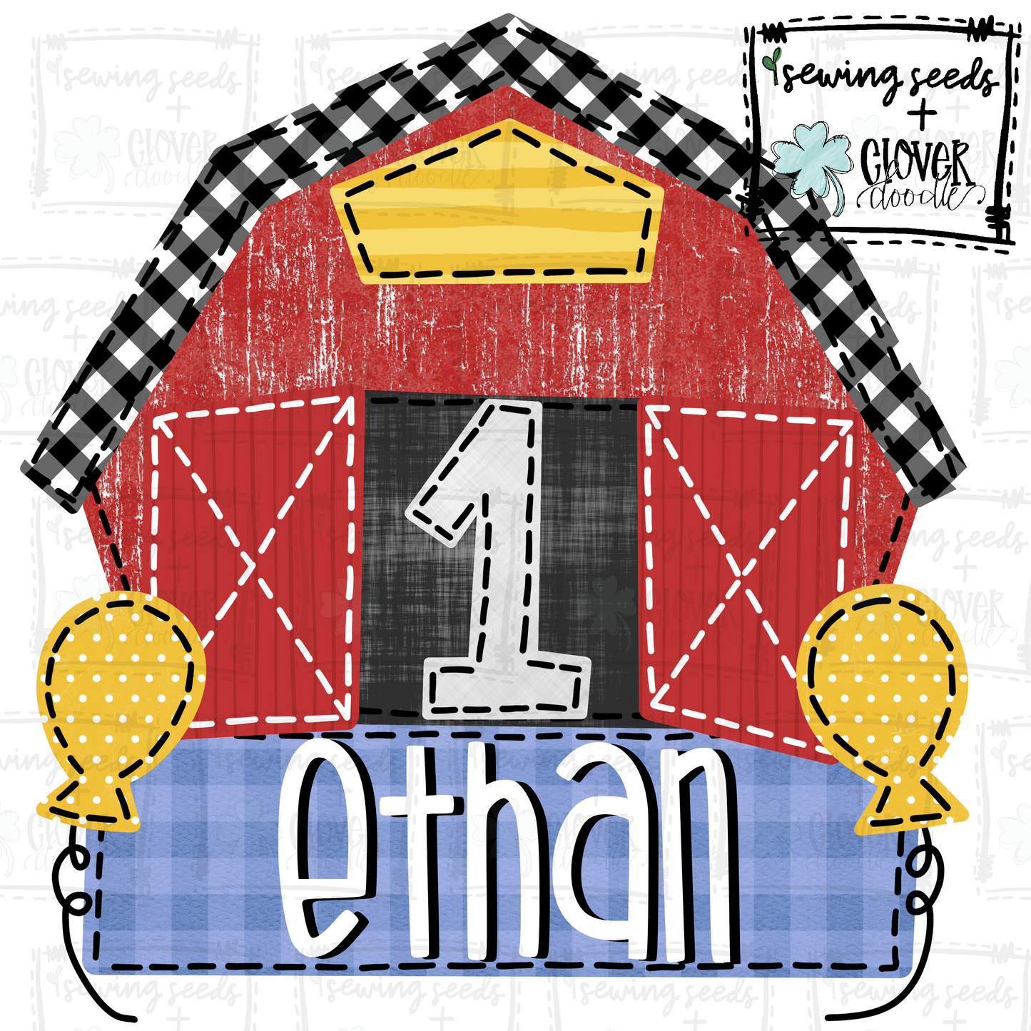 {1st Birthday Barn- Boy} SS+CD