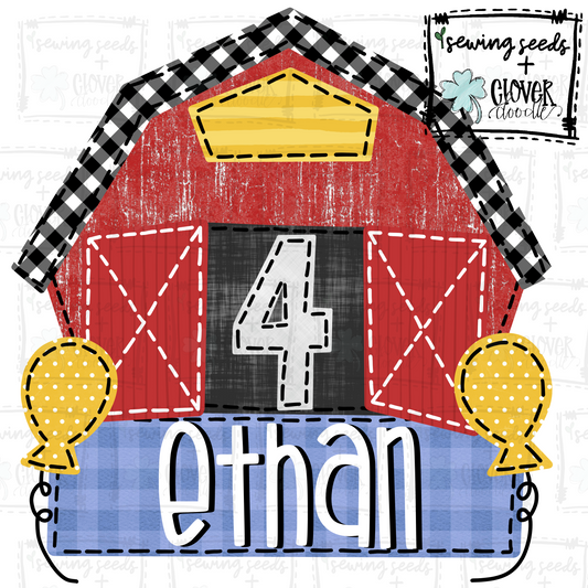 {4th Birthday Barn- Boy} SS+CD