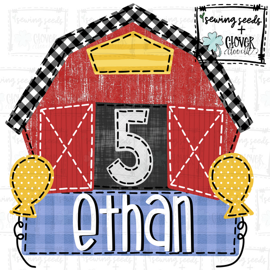 {5th Birthday Barn- Boy} SS+CD