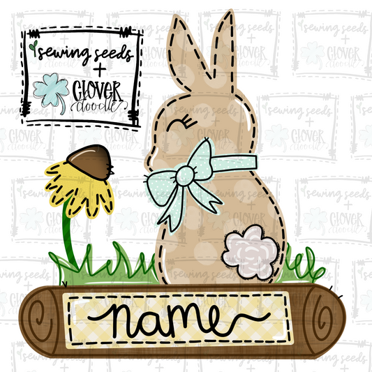{Easter Bunny W/Log Nameplate} SS+CD