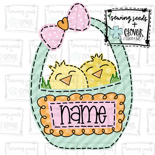 {Easter Chicks In Basket- Girl} SS+CD