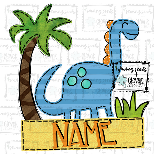 {Dino W/Palm Tree + Nameplate- Boy} SS+CD