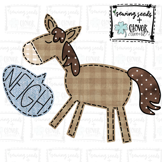 {Horse W/Text Bubble} SS+CD