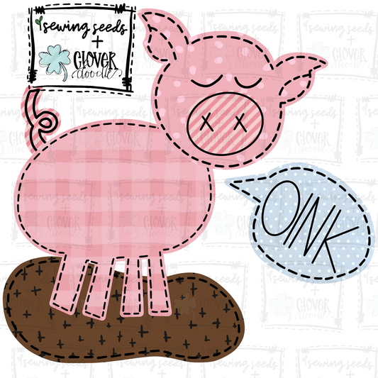 {Pig W/Text Bubble} SS+CD