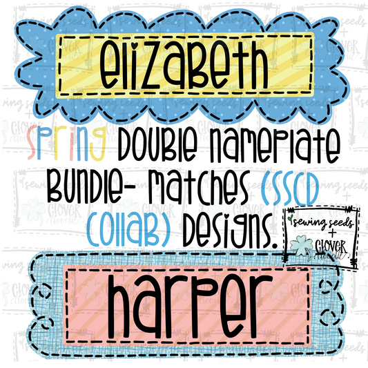 {Spring Double Nameplate Bundle} *individually saved files  SS+CD