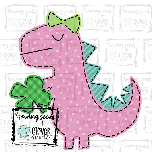 {St. Patrick's Day Dino- Girl}  SS+CD