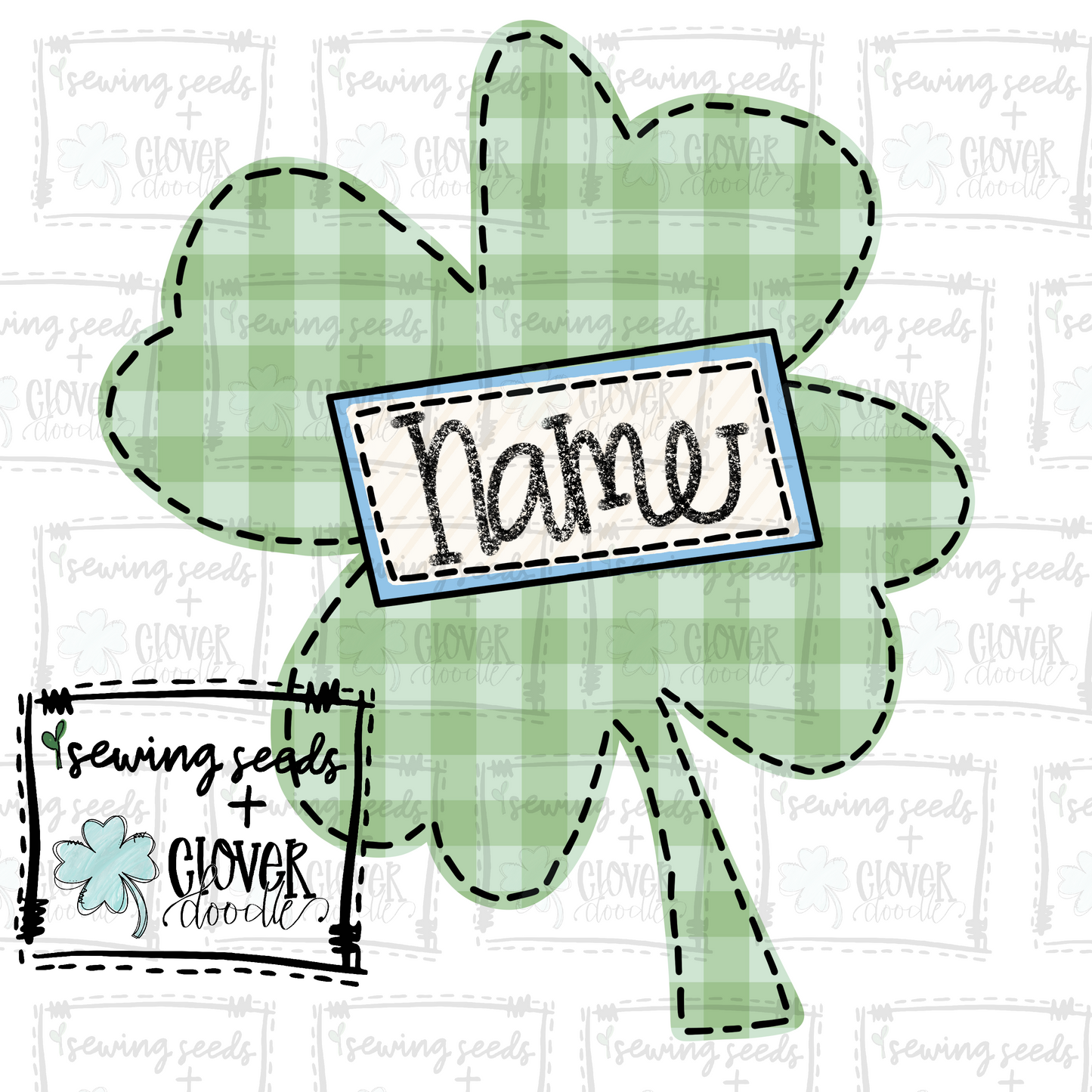 {St. Patrick's Day Shamrock w/Nameplate}  SS+CD