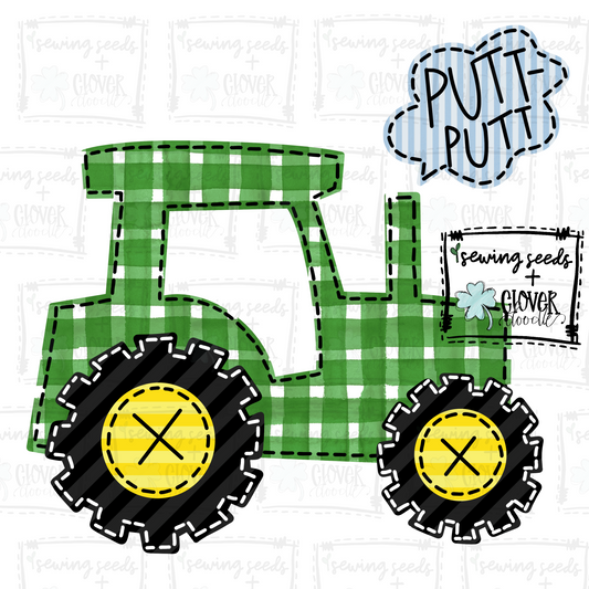 {Green Tractor W/Text Bubble} SS+CD