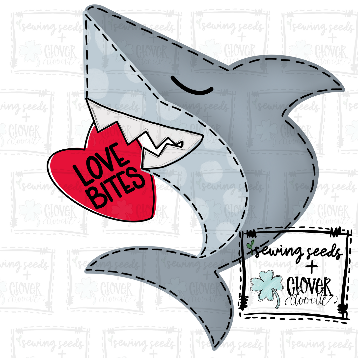 {Valentine Shark- Love Bites Heart}  SS+CD