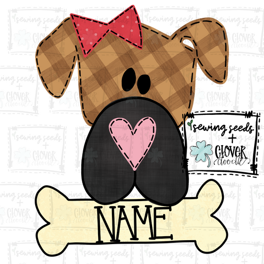 {Valentine Pup Lolita w/Bone Nameplate}  SS+CD