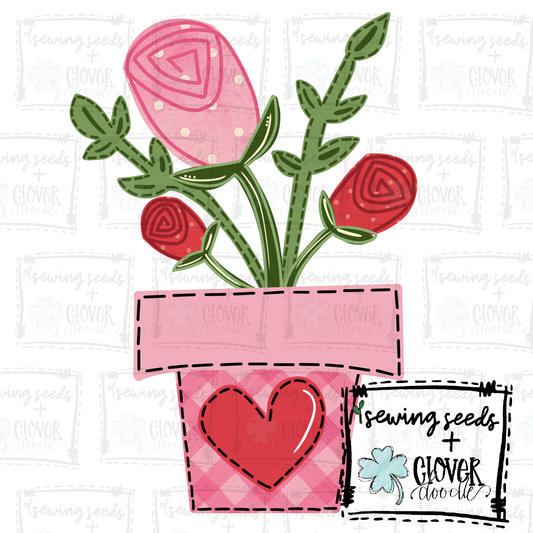 {Valentine Flower Pot}  SS+CD