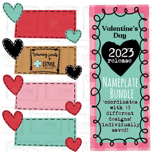 {Valentine Nameplate Bundle}  SS+CD