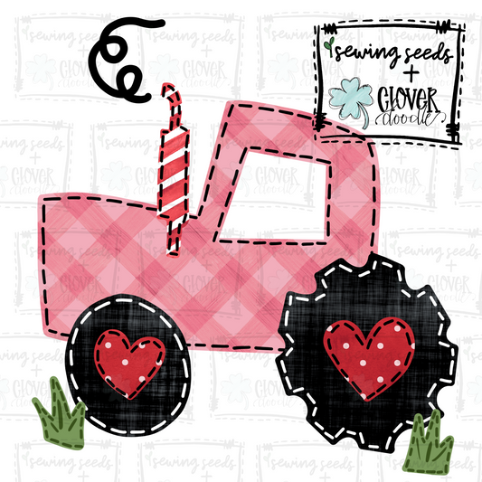 {Girl's Valentine Tractor}  SS+CD