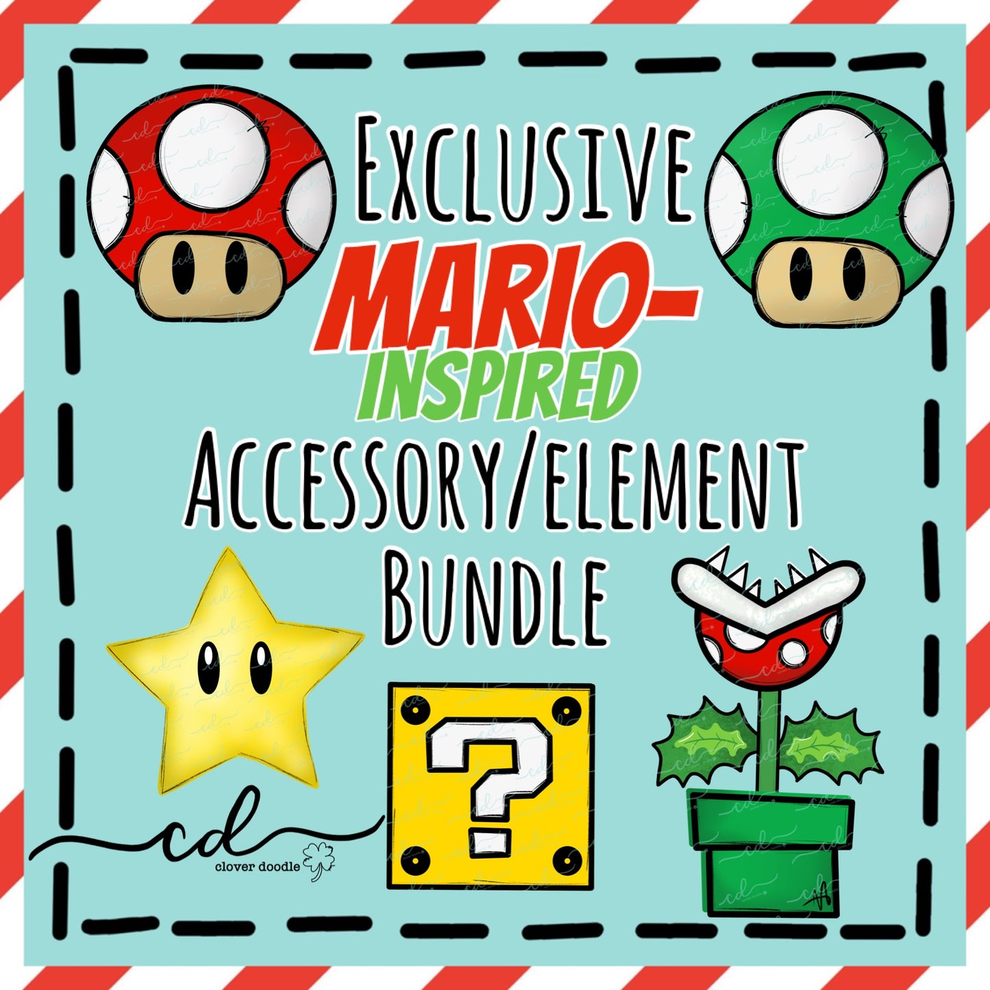 {EXCLUSIVE Mario-inspired Accessory Elements Bundle w/Individually Saved Files}  CD